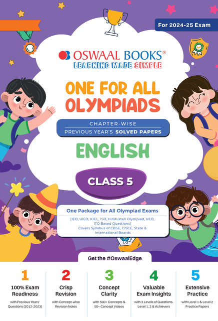 One For All English Olympiad Previous Years' Solved Papers Class 5 by Oswaal Books