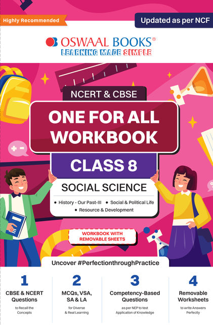 NCERT & CBSE One for all Workbook for Class 8 Social Science by Oswaal Books