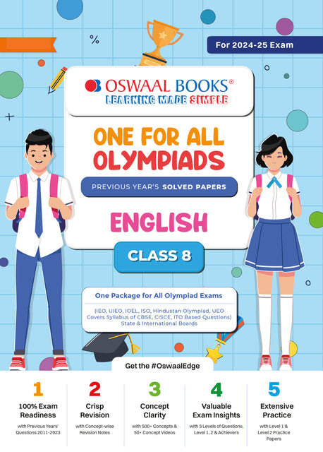 One For All English Olympiad Previous Years' Solved Papers Class 8 by Oswaal Books