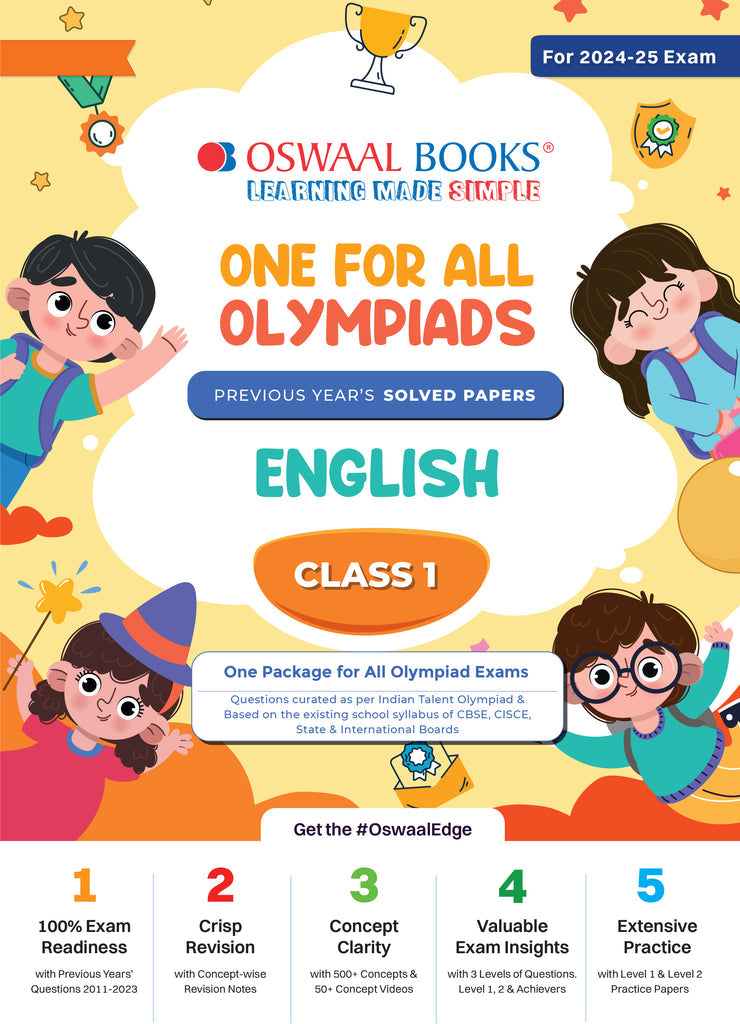 One For All English Olympiad Previous Years' Solved Papers Class 1 by Oswaal Books