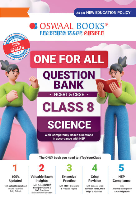 One For All Question Bank NCERT & CBSE for Class 8 Science by Oswaal Books