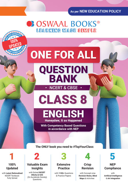 One For All Question Bank NCERT & CBSE for Class 8 English by Oswaal Books