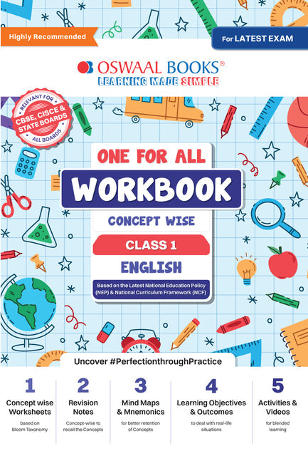 One For All English Workbook Concept Wise for Class 1 by Oswaal Books