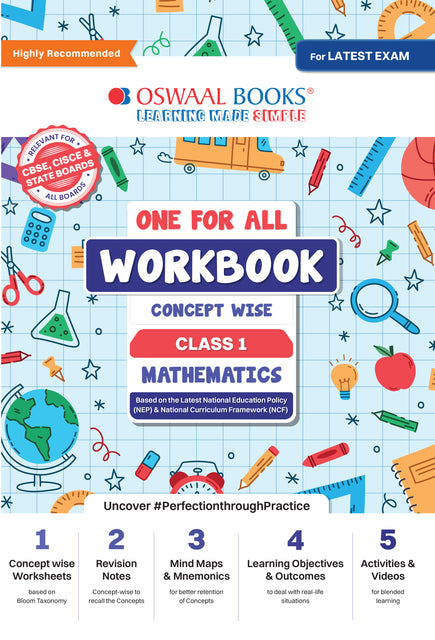 One For All Mathematics Workbook Concept Wise for Class 1 by Oswaal Books