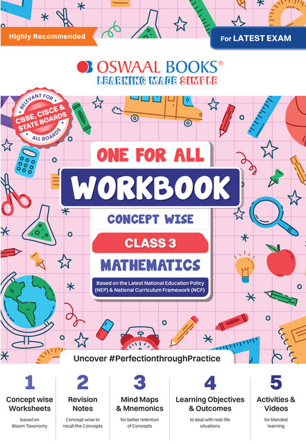 One For All Mathematics Workbook Concept Wise for Class 3 by Oswaal Books