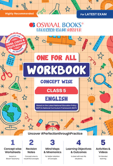 One For All English Workbook Concept Wise for Class 5 by Oswaal Books