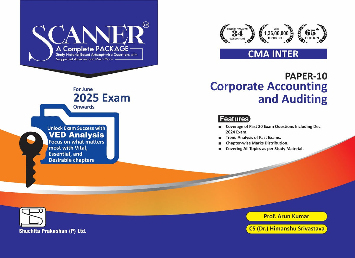 Shuchita Scanner CMA Inter Paper-10 Corporate Accounting and Auditing Green Edition.