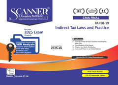 Scanner CMA Final (2022 Syllabus) Paper - 19 Indirect Tax Laws and Practice (Assessment Year 2025-26) Green Edition.