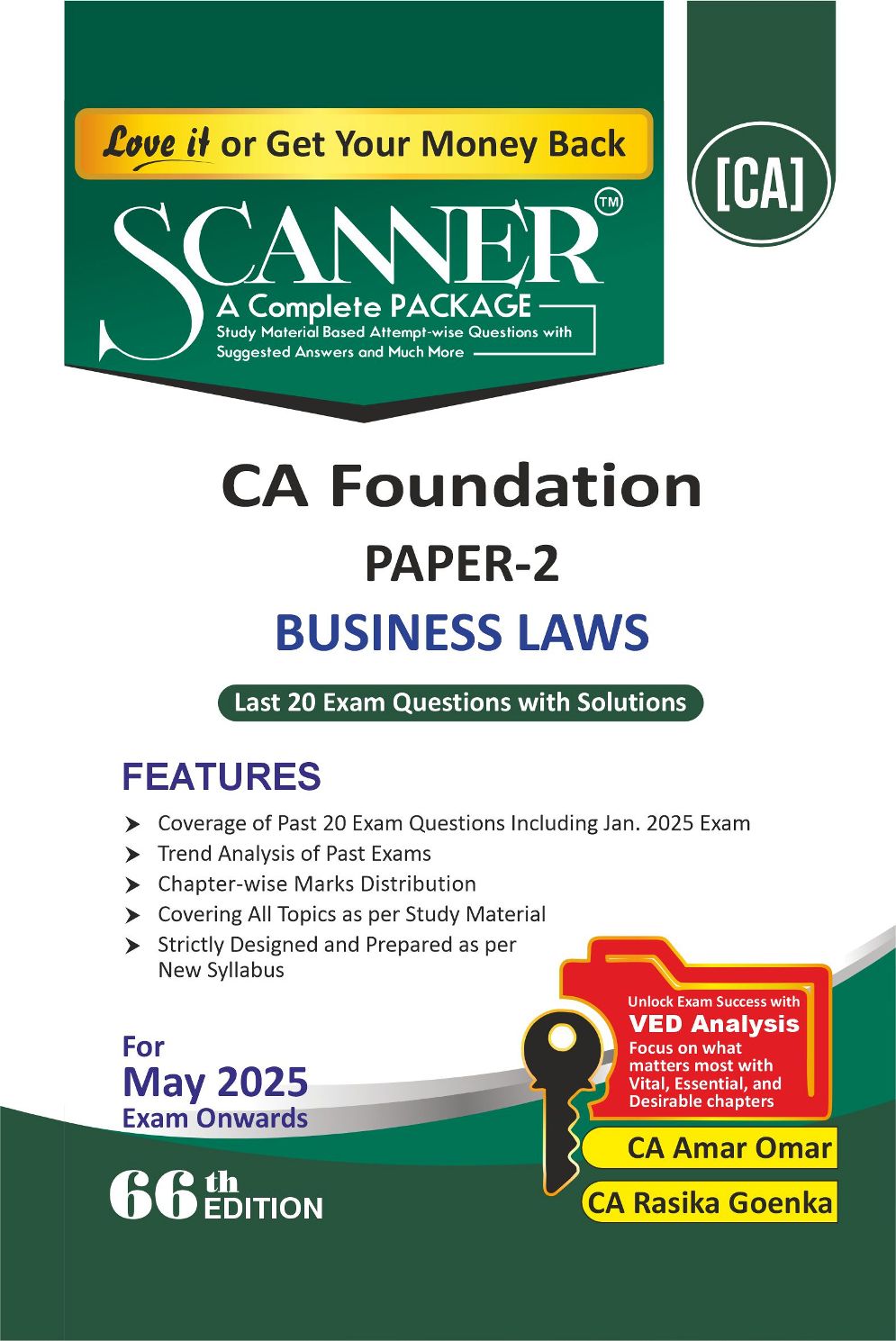 Shuchita Scanner CA Foundation Paper-2 Business Laws Green Edition.