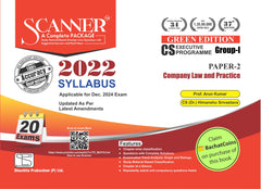 Scanner CS Executive (2022 Syllabus) Paper-2 Company Law and Practice Green Edition