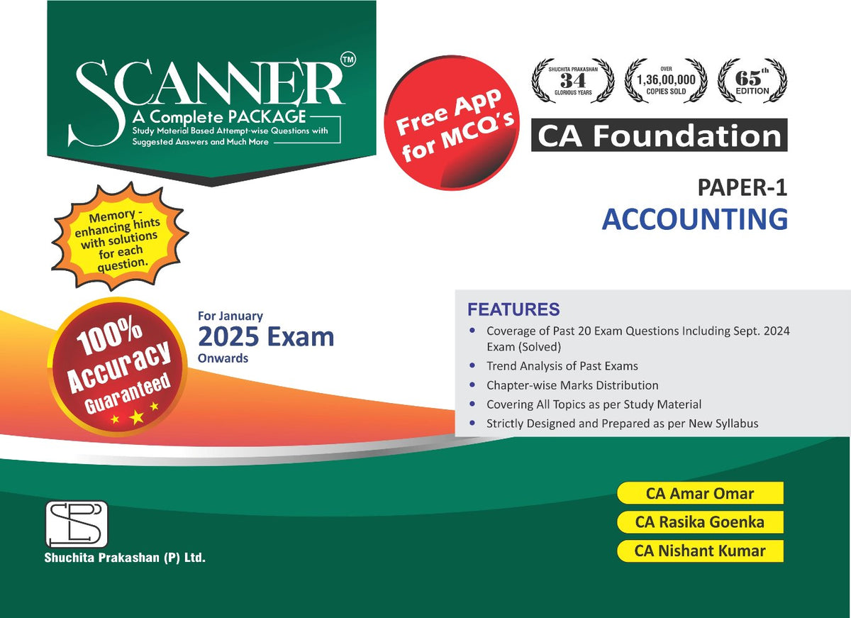 Scanner CA Foundation (2023 Syllabus) Paper-1 Accounting Green Edition