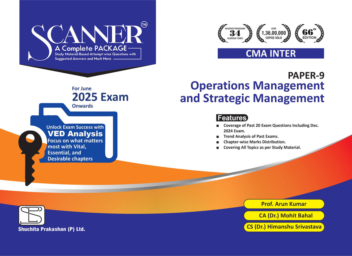 Scanner CMA Inter (2022 Syllabus) Paper-9 Operations Management & Strategic Management Green Edition.