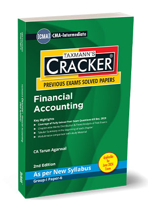 Taxmann Cracker -Financial Accounting Book for CMA Inter (2022 Syllabus) by Tarun Agarwal