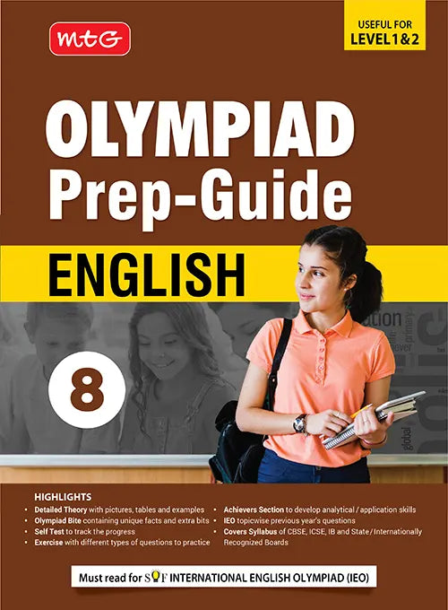 Olympiad Prep-Guide (OPG) Class 8 English (IEO) book by MTG Learning