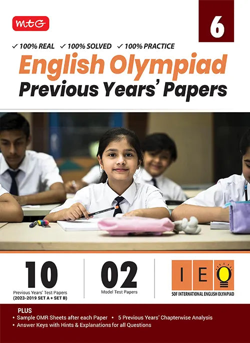 IEO Class-6 Olympiad 10 Previous Years Papers (2023-2019 Set A and B) English book by Mtg Learning