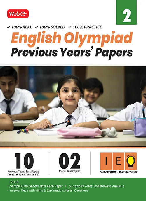 IEO Class-2 Olympiad 10 Previous Years Papers (2023-2019 Set A and B) English book by Mtg Learning