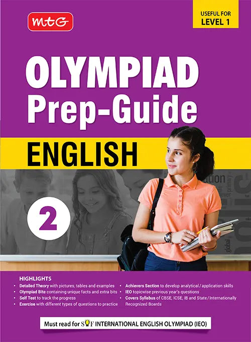 Olympiad Prep-Guide (OPG) Class 2 English (IEO) book by MTG Learning