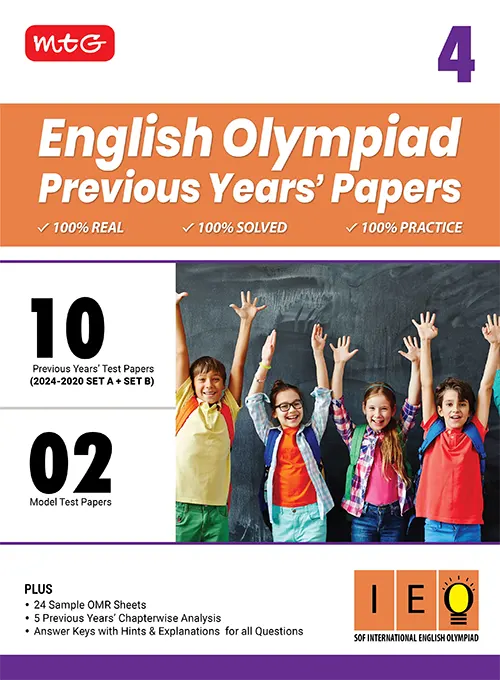 IEO Class-4 Olympiad 10 Previous Years Papers (2024-2020 Set A and B) English book by Mtg Learning
