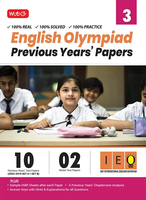 IEO Class-3 Olympiad 10 Previous Years Papers (2023-2019 Set A and B) English book by Mtg Learning