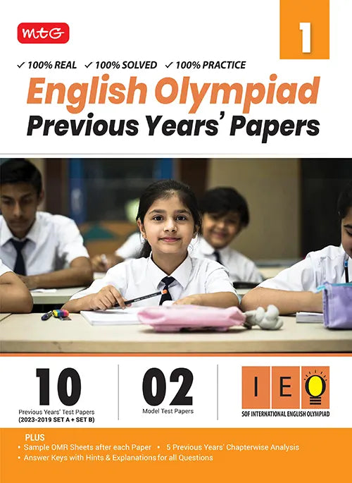 IEO Class-1 Olympiad 10 Previous Years Papers (2023-2019 Set A and B) English book by Mtg Learning