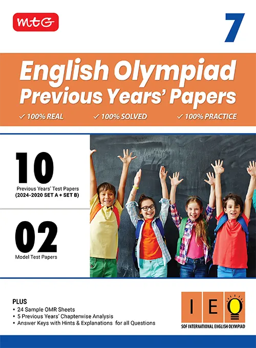 IEO Class-7 Olympiad 10 Previous Years Papers (2024-2020 Set A and B) English book by Mtg Learning
