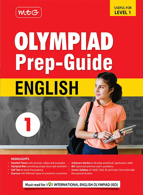 Olympiad Prep-Guide (OPG) Class 1 English (IEO) book by MTG Learning