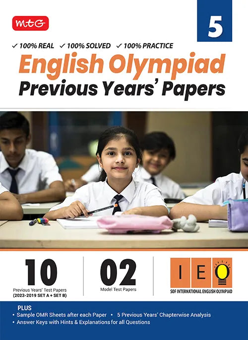 IEO Class-5 Olympiad 10 Previous Years Papers (2023-2019 Set A and B) English book by Mtg Learning