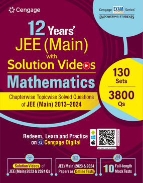 12 Years’ JEE (Main) with Solution Videos (Mathematics) book by Cengage