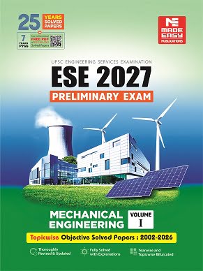 ESE 2027: Preliminary Exam: Mechanical Engineering Objective Solved Paper Vol-1 book by Made Easy