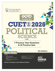 Disha GoTo Guide for CUET (UG) 2026 Political Science with 7 Previous Year Questions & 10 Practice Sets