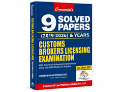 Commercial's Customs Brokers Licensing Examination (9 Solved Papers) - Book By Lokesh Kumar Shrivastava