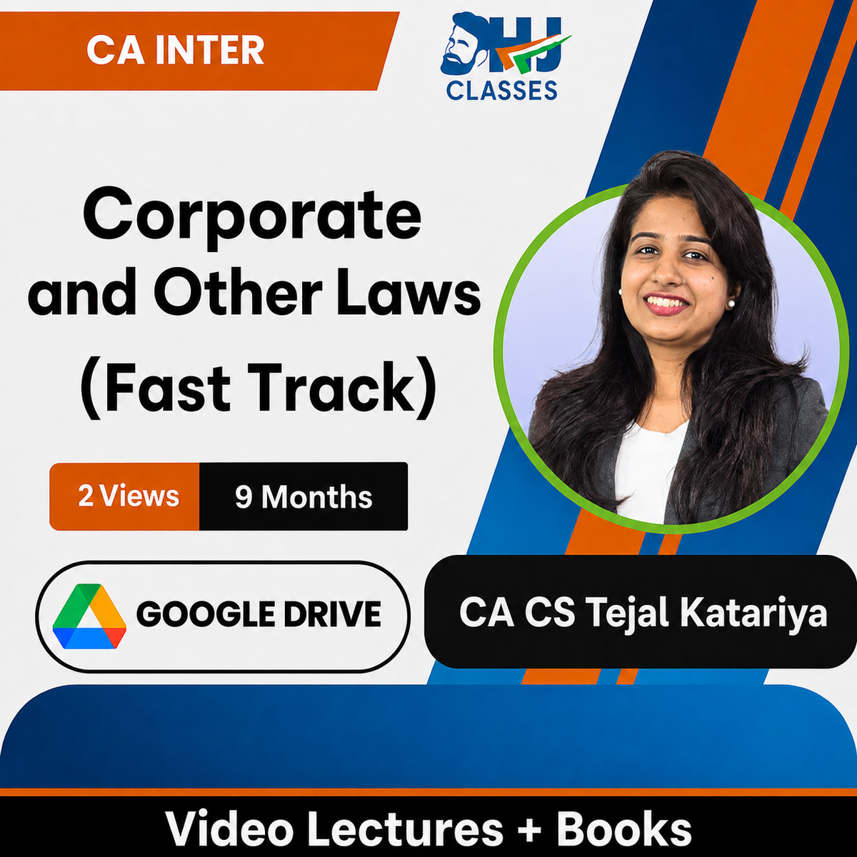 CA Inter Corporate and Other Laws (Fastrack) Video Lectures by CA CS Tejal Katariya (Google Drive + Books, 2 Views, 9 Months)