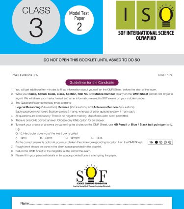 ISO Class-3 Olympiad Previous Years Papers (PYP - Set A and B) Science Book by MTG Learning