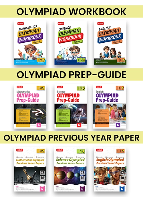 Class-6 (IMO-ISO-IEO) Olympiad Workbook, Prep-Guide and Previous Years Papers (PYQs) - Set of 9 Books By MTG Learning