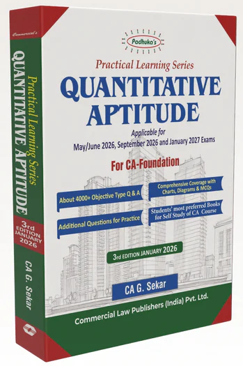 Commercial's Padhuka's (Practical Learning Series) Paper 1 to 4 Combo Book Set for CA Foundation by CA G Sekar