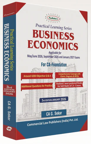 Commercial's Padhuka's (Practical Learning Series) Paper 1 to 4 Combo Book Set for CA Foundation by CA G Sekar
