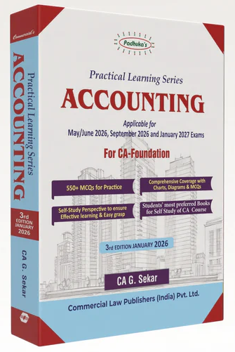 Commercial's Padhuka's (Practical Learning Series) Paper 1 to 4 Combo Book Set for CA Foundation by CA G Sekar