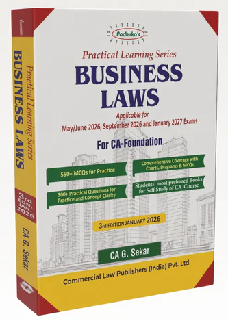 Commercial's Padhuka's (Practical Learning Series) Paper 1 to 4 Combo Book Set for CA Foundation by CA G Sekar