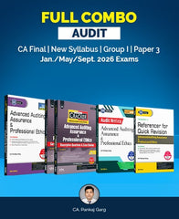 Taxmann's CA Final Full Combo Advanced Auditing Assurance & Professional Ethics (Class Notes + Cracker + Study Material + Referencer - Set of 4 Books) By CA Pankaj Garg