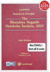 Ratanlal & Dhirajlal's Bharatiya Nagarik Suraksha Sanhita 2023 (Set of 2 Volumes) - Books By LexisNexis