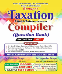 CA Inter / CMA Inter Taxation Compiler Question Bank - Book By Yogendra Bangar & Vandana Bangar
