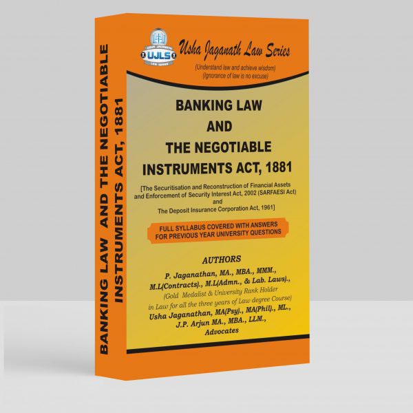 Banking & Negotiable Act Book for LLB by P Jaganathan, Usha Jaganathan, JP Arjun