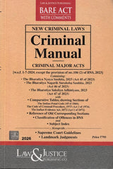 New Criminal Laws Criminal Manual Bare act with Comments - Book By Law & Justice Publishing