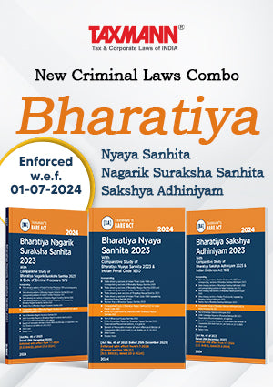 New Criminal Laws Combo – Bharatiya Nyaya Sanhita (BNS) | Bharatiya Nagarik Suraksha Sanhita (BNSS) | Bharatiya Sakshya Adhiniyam (BSA) | Set of 3 Books