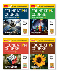 Foundation Course Class 10 - Physics, Chemistry, Mathematics and Biology (Set of 4 Books) By MTG Learning