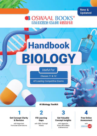Handbook of Class 11 & 12 - Biology for NEET & All Medical Entrance Exams By Oswaal Books
