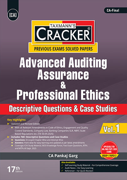 Taxmann's CA Final Essentials Combo Audit (Study Material + Cracker - Set of 2 Books) By CA Pankaj Garg