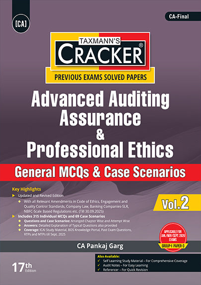 Taxmann's CA Final Essentials Combo Audit (Study Material + Cracker - Set of 2 Books) By CA Pankaj Garg