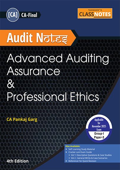 Taxmann's CA Final Revision Combo Audit (Class Notes + Cracker + Referencer - Set of 3 Books) By CA Pankaj Garg