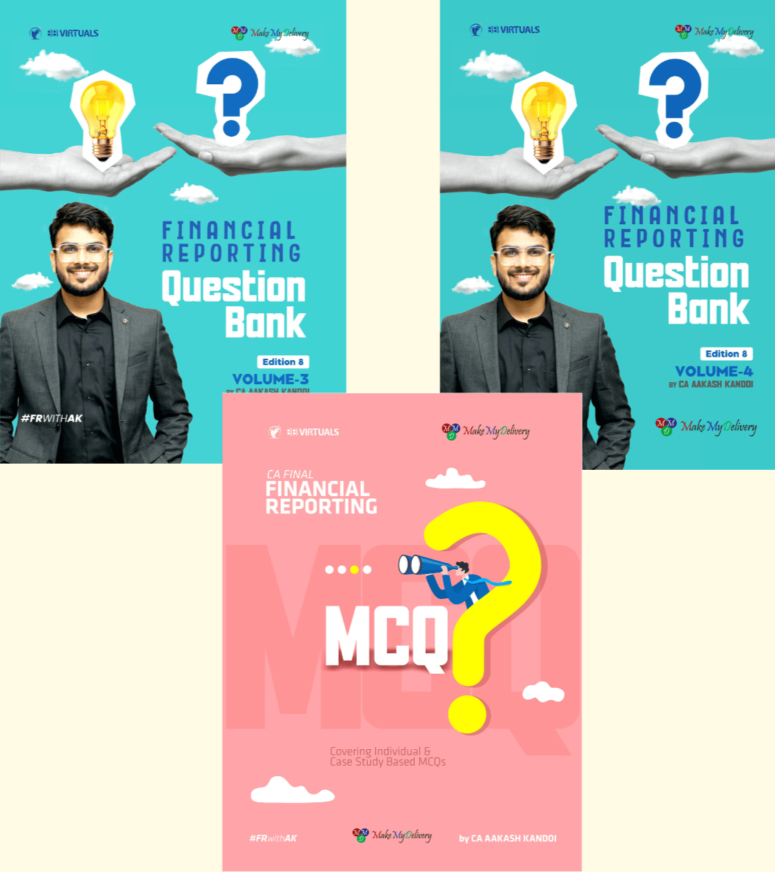 CA Final (2023 Scheme) Financial Reporting - Digest (Volume 3 + Volume 4) Question Bank with MCQs Book by CA Aakash Kandoi